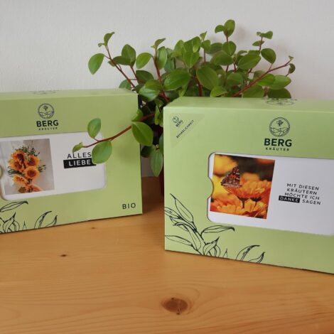2 Genussboxen mit Mühlviertler Bergkräutern.