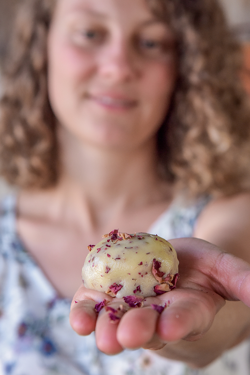 Selbst gemachte Badepraline