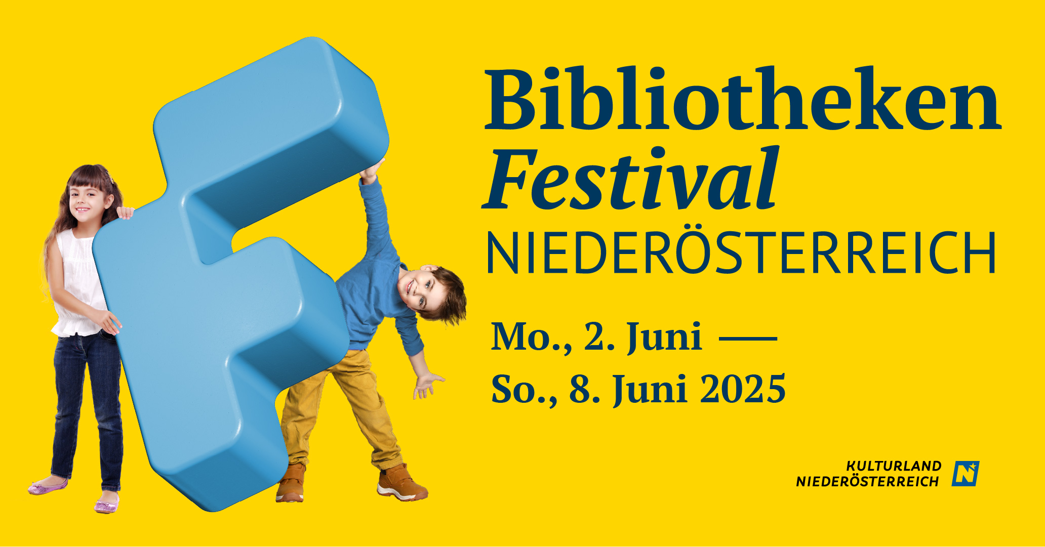 Plakat zum Bibliotheken-Festival Juni 2025.