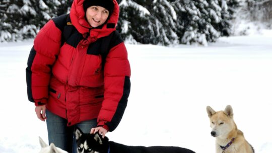 Daunenjacken halten warm