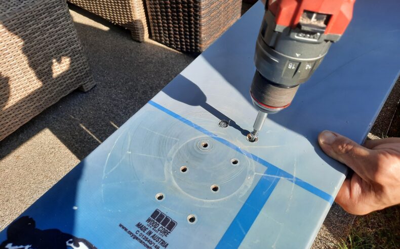 Upcycling Snowboard zu Sitzbank