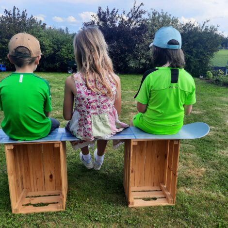 Upcycling Snowboard zu Sitzbank