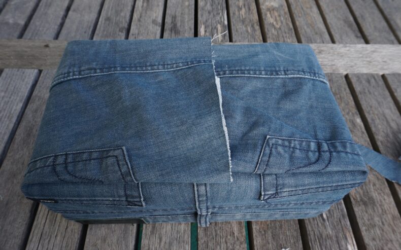 Jeansbox aus alten Jeans selber machen