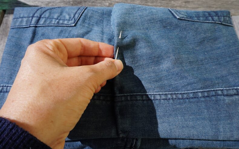 Jeansbox aus alten Jeans selber machen