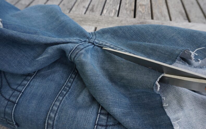 Jeansbox aus alten Jeans selber machen