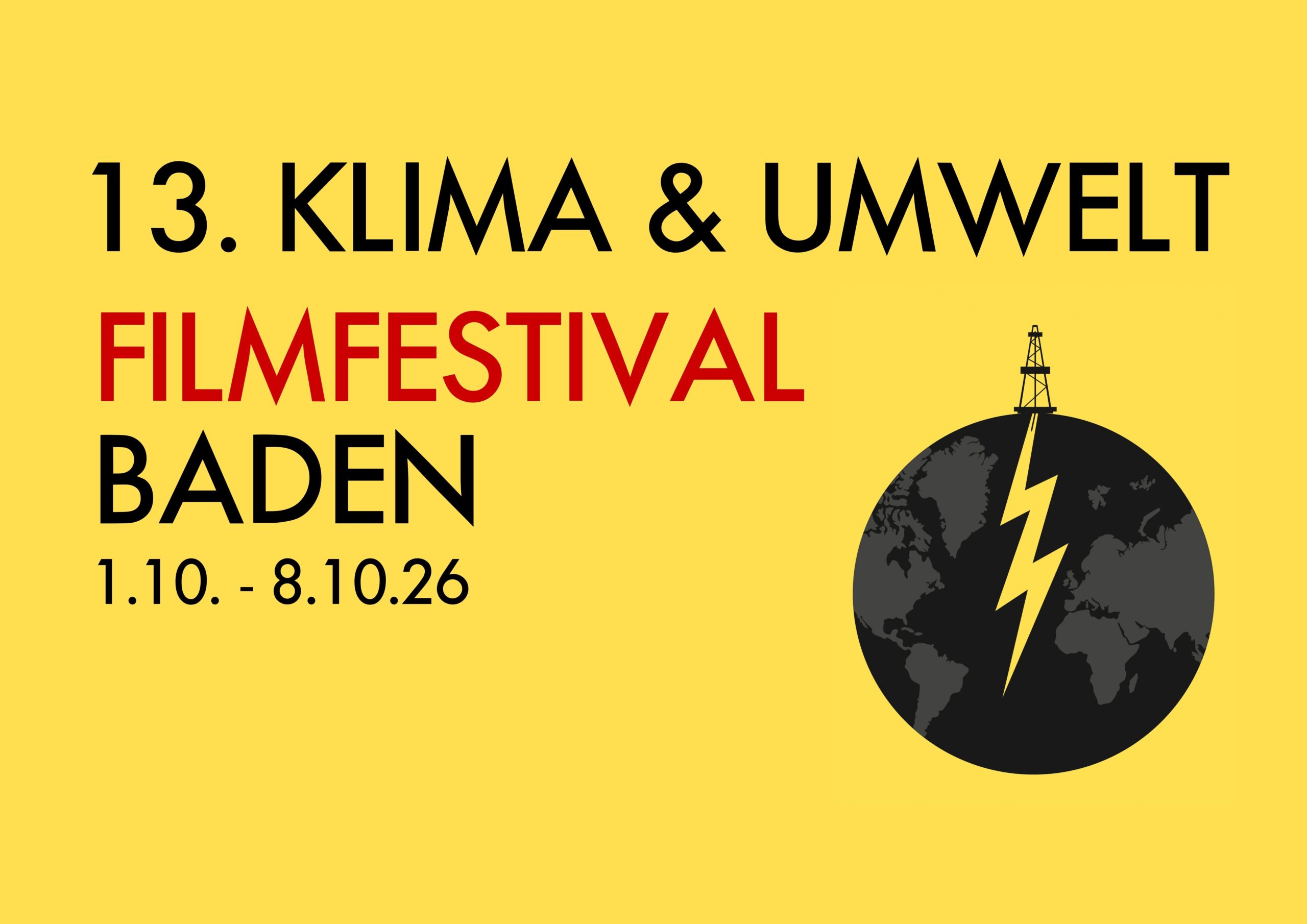 Plakat Klima & Umwelt Filmfestival Baden.