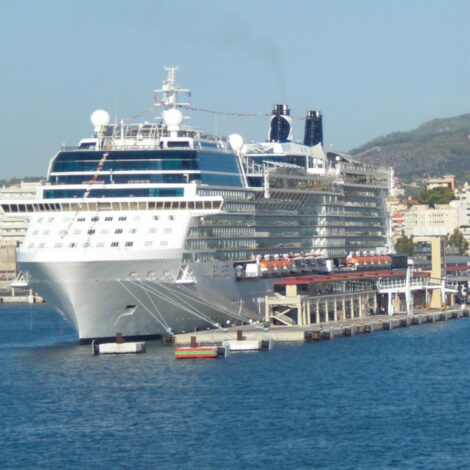 Kreuzfahrtschiff im Hafen