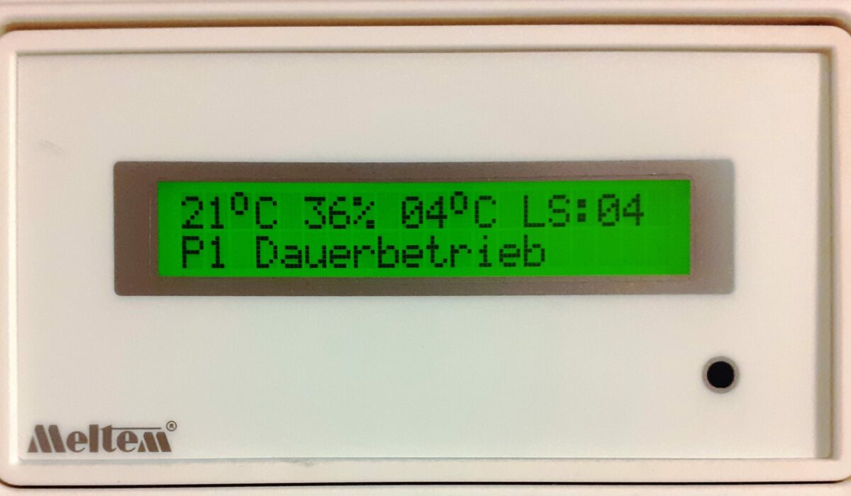 Anzeige Lüftungsanlage