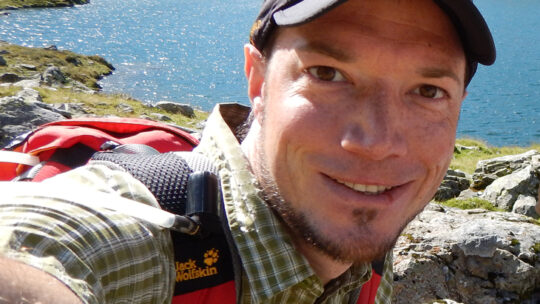 Selfie von Matthias Komarek beim Wandern