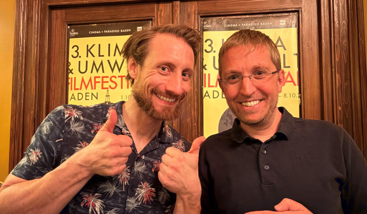 Florian Aigner und Martin Moder vor ihrem Auftritt in Baden.