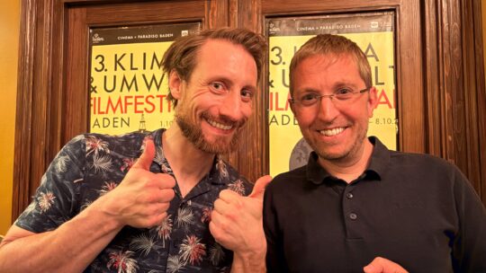 Florian Aigner und Martin Moder vor ihrem Auftritt in Baden.