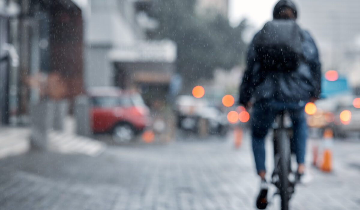 Radfahren im Regen