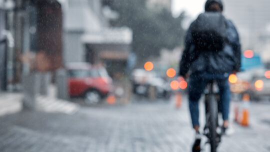Radfahren im Regen