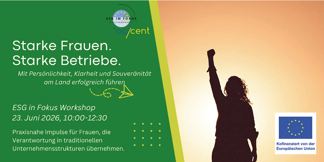 Grafik zum Workshop Starke Frauen, accent.