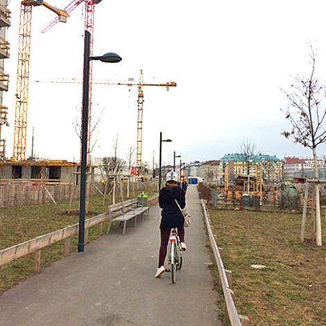 Radfahren in einer Smartcity