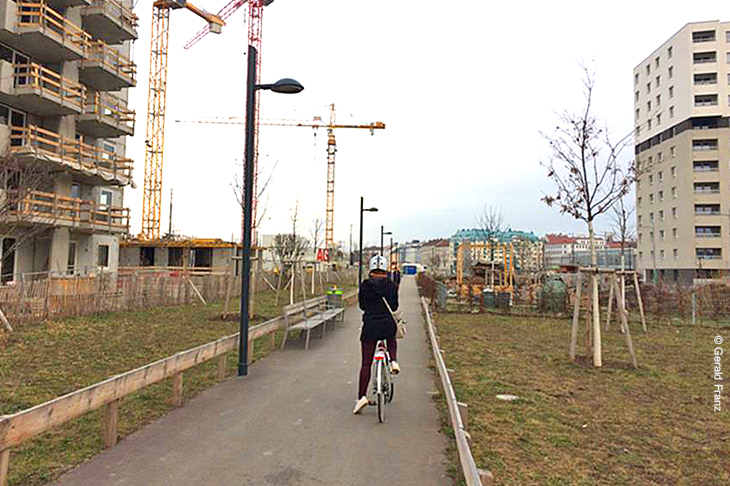 Radfahren in einer Smartcity