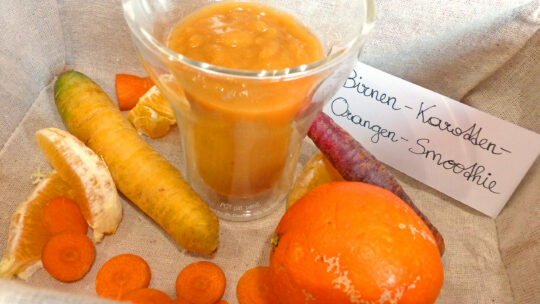 Birnen, Karotten, Orangen Smoothie