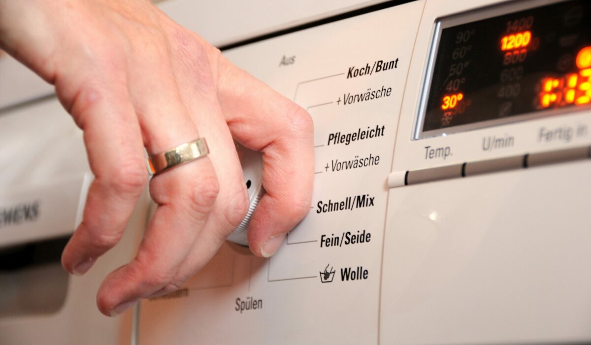 Programmauswahl bei der Waschmaschine