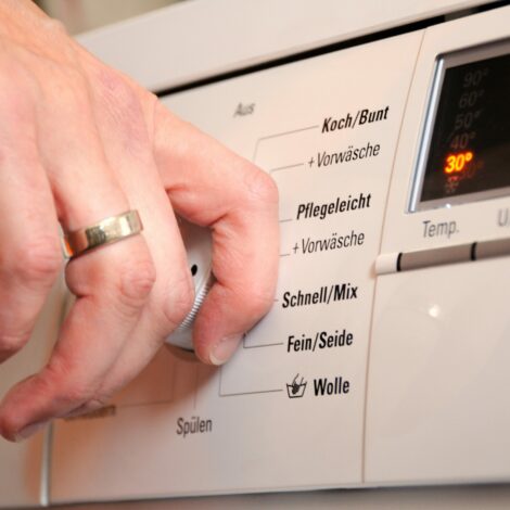 Programmauswahl bei der Waschmaschine